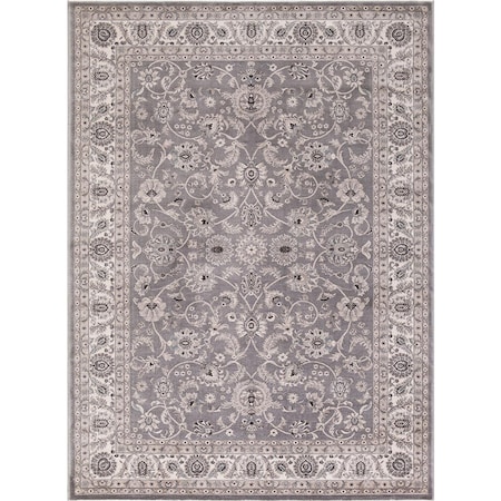 Concord Global 7 ft. 10 in. x 9 ft. 10 in. Kashan Bergama - Grey 28167